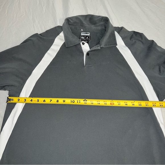 𝅺ADIDAS , Clima Lite, long‎ sleeve polo, size large ,gray - Picture 4 of 9